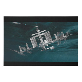 International Space Station (ISS) Faux Canvas Print