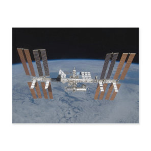 International Space Station ISS Postcard