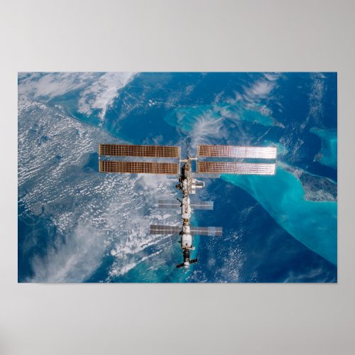 International Space Station Over Florida Poster