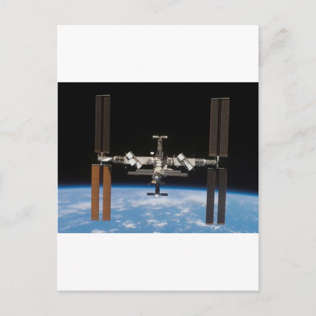 International Space Station -- Seen from Atlantis Postcard (Front)