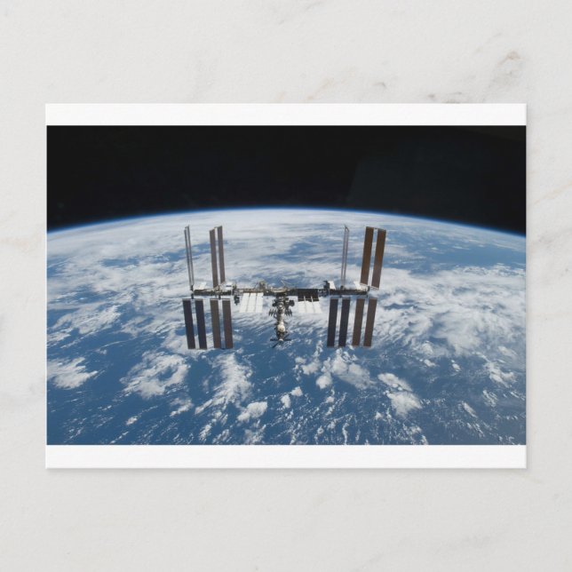 International Space Station -- Seen from Atlantis Postcard (Front)