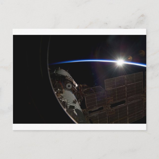 International Space Station -- Seen from Atlantis Postcard (Front)