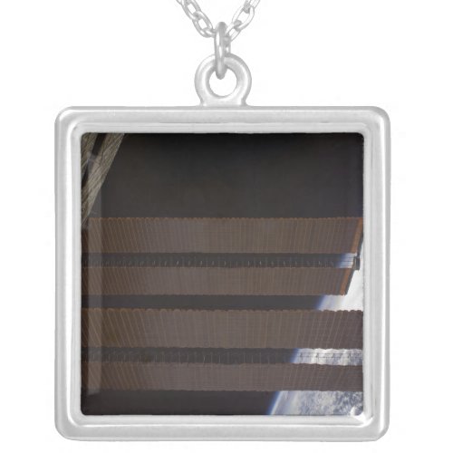 International Space Stations solar array panel Silver Plated Necklace