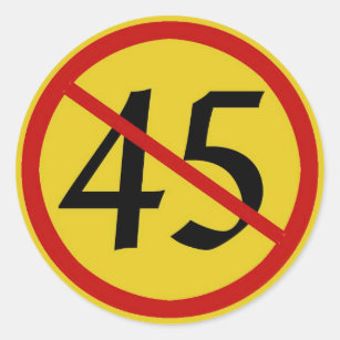 International No Symbol Stickers Zazzle International Symbol For No With 45 Trump Clic Round Sticker