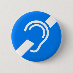 International Symbol for the Deaf Pinback Button