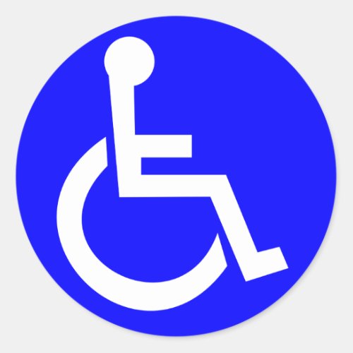 International symbol of access classic round sticker
