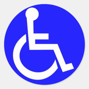 International symbol of access classic round sticker
