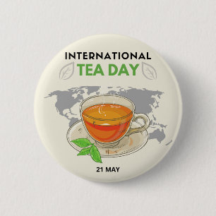 International Tea Day Button