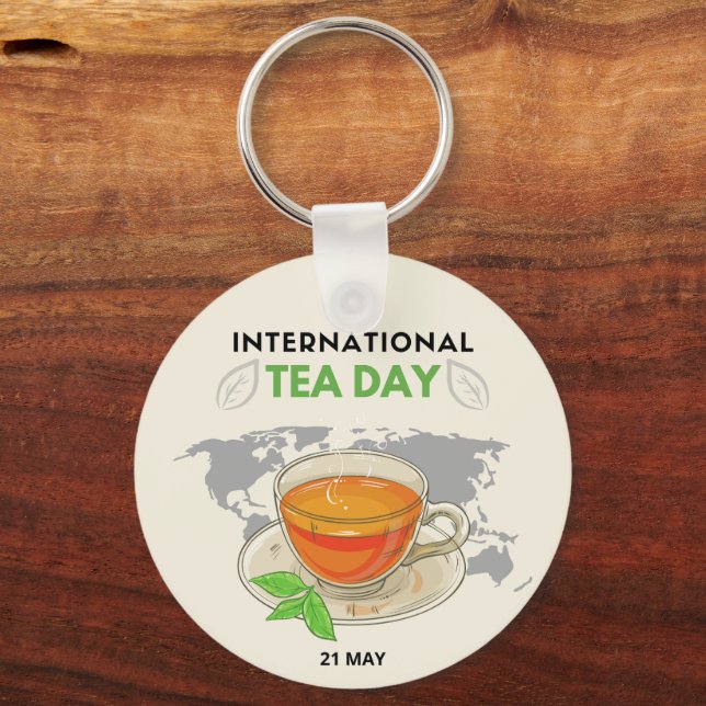 International Tea Day Keychain (Front)