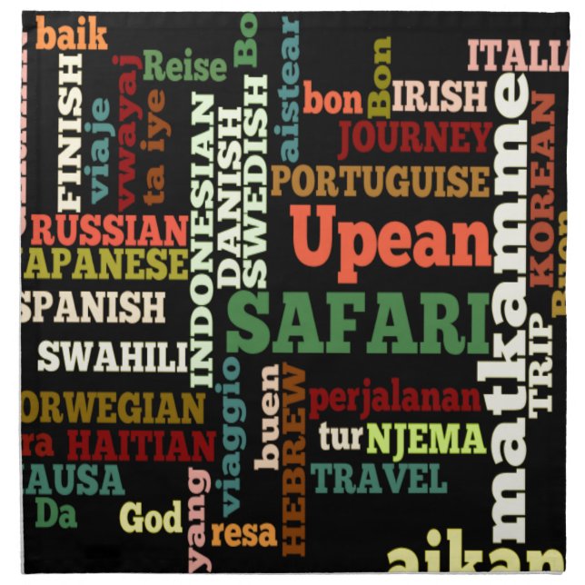 International Travel Blessings Napkin (Front)