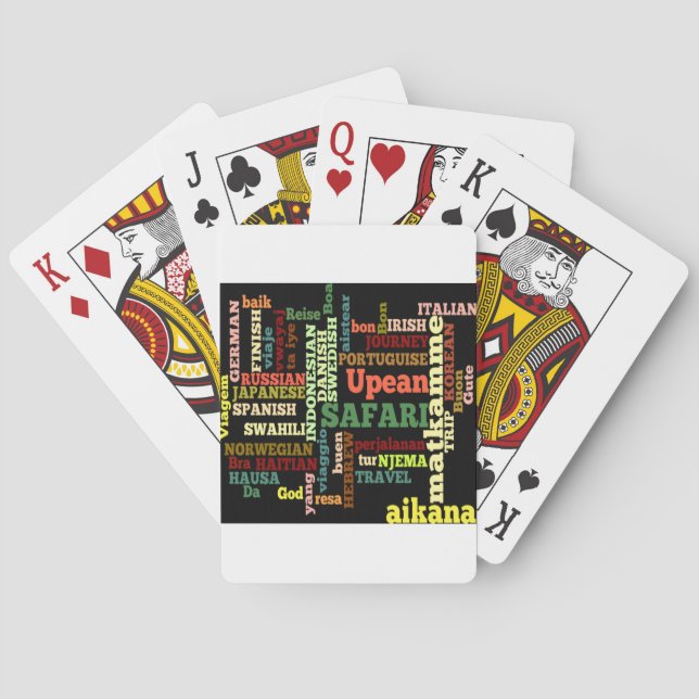 International Travel Blessings Poker Cards (Back)