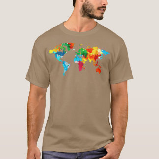International Travelling World Traveller Colorful T-Shirt