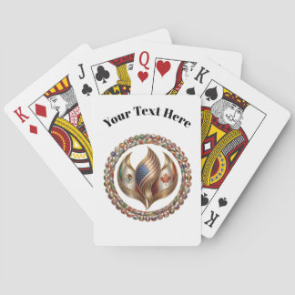 International Unity Flame with World Flags Emblem Poker Cards