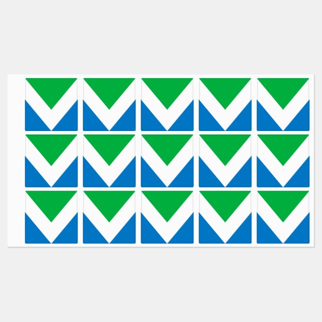 International Vegan Flag Labels (Sheet)