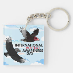 International Vulture Awareness Day Square Keychain (double-sided)