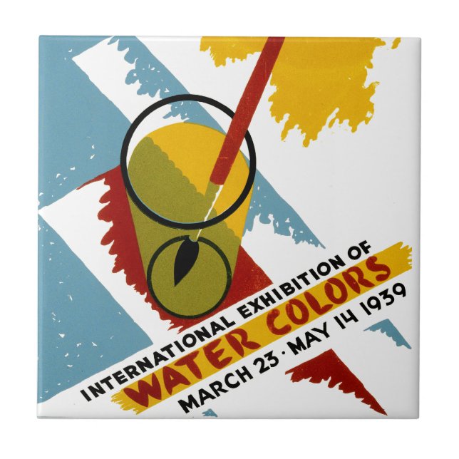 International Water Color Exhibition Tile (Front)