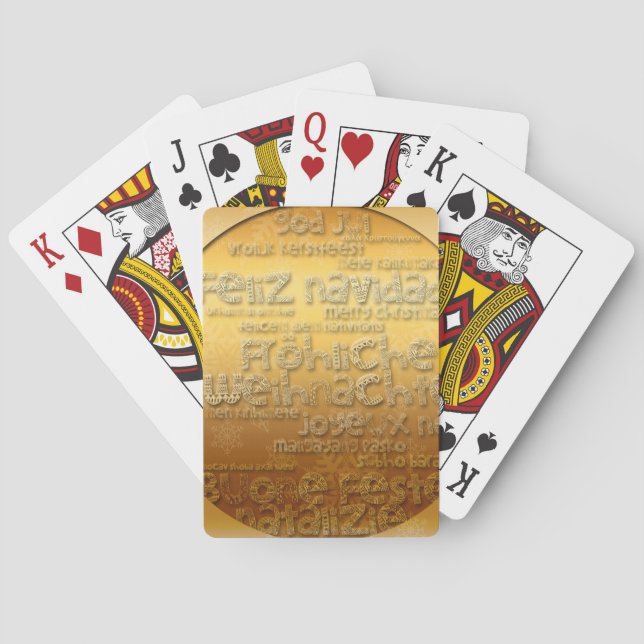 International Weihnachten Navidad Playing Cards (Back)