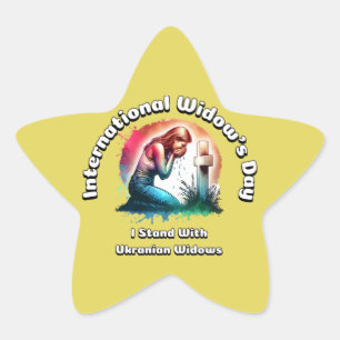 International Widow's Day. June 23 Star Sticker