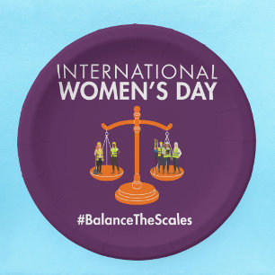 International Women’s Day 2026 Balance The Scales Paper Plates