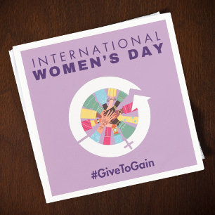 International Women’s Day 2026 Give To Gain Napkins