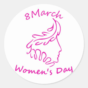 International Women’s Day 8 March Classic Round Sticker