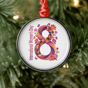 International Women’s Day 8 March Metal Ornament