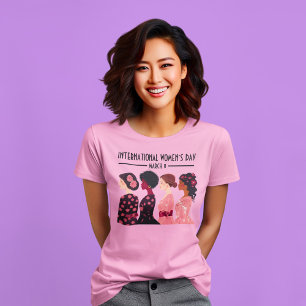International Women’s Day Global Women Pink Floral T-Shirt