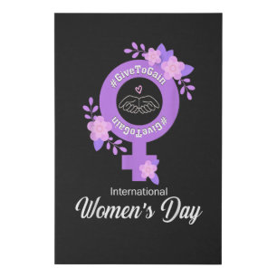 International Women’s Day March 8 Faux Canvas Print
