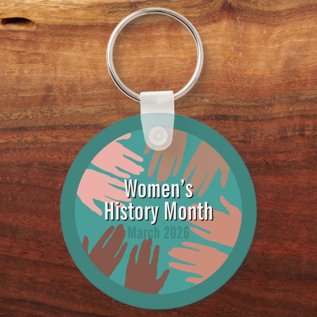 International Women’s Day March 8th. 2026 Keychain (Back)
