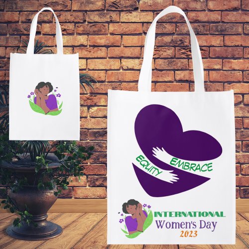 International Womens Day 2023 Embrace Equity Grocery Bag