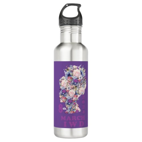 International Womens Day 2024 Celebrate Feminini Stainless Steel Water Bottle