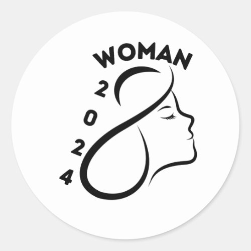 international womens day 2024 classic round sticker