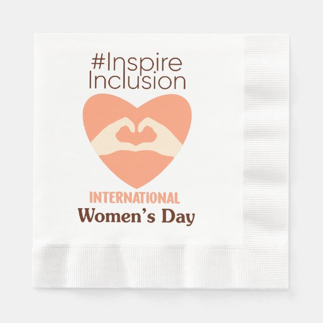 International Women's Day 2024 Inspire Inclusion  Napkins (Front)