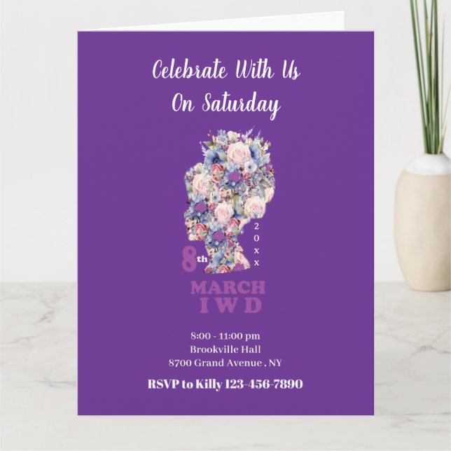 International Women's Day 2025:Celebrate Femininit Card (Front)