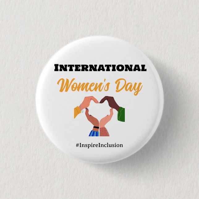  International Women's Day 2025 inclusion feminist Button (Front)