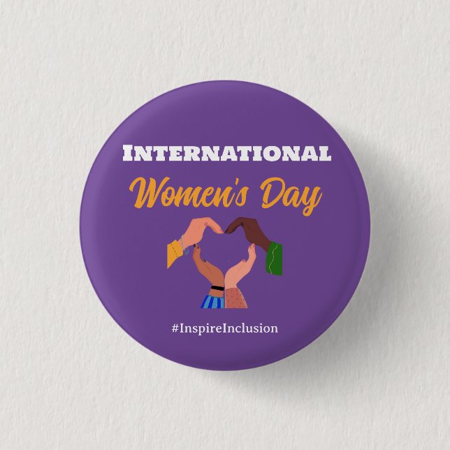  International Women's Day 2025 inclusion feminist Button (Front)