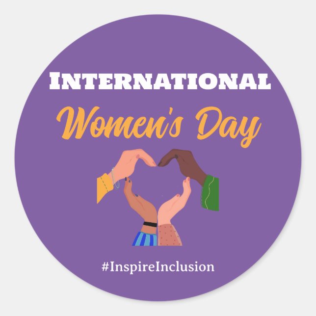  International Women's Day 2025 inclusion feminist Classic Round Sticker (Front)