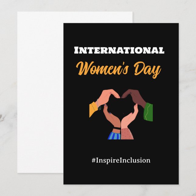  International Women's Day 2025 inclusion feminist Invitation (Front/Back)