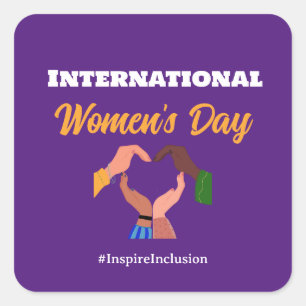  International Women's Day 2025 inclusion feminist Square Sticker