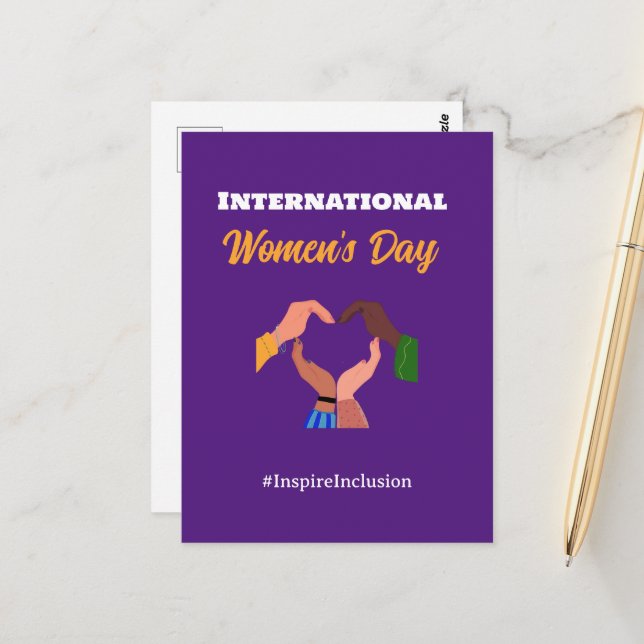  International Women's Day 2026 inclusion feminist Postcard (Front/Back In Situ)