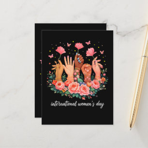 International Women's Day 8 March 2026 Announcement Postcard