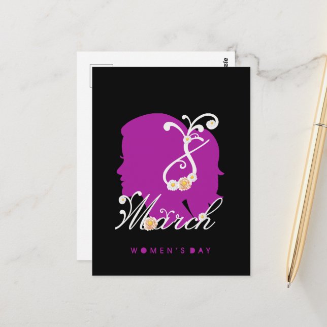 international women's day 8 march 2026 postcard | Zazzle