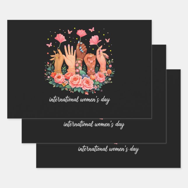 International Women's Day 8 March 2026 Wrapping Paper Sheets (Set)