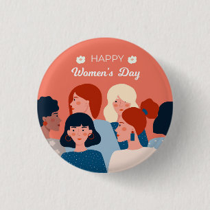 International women's day 8 march Button