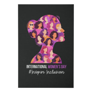 International Women's Day 8 March  Faux Canvas Print