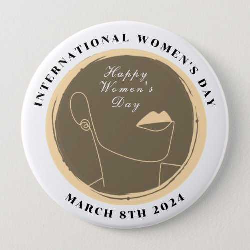 International Womens Day 8th March 2024 Colorful Button