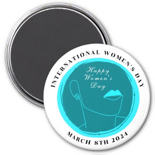 International Womens Day 8th March 2024 Colorful Magnet