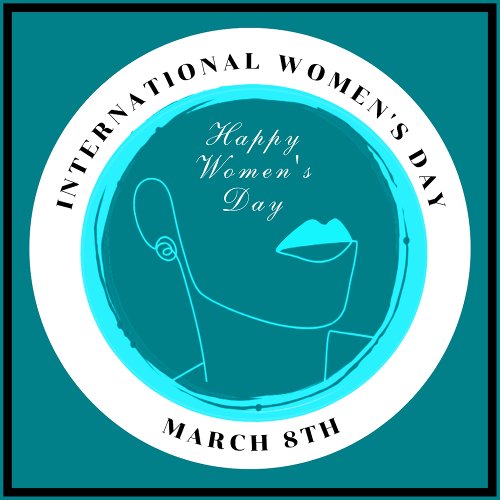 International Womens Day 8th March Colorful Button