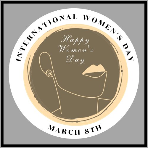 International Womens Day 8th March Colorful Button