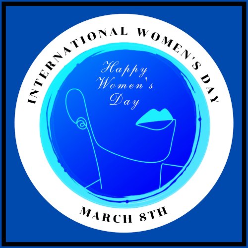 International Womens Day 8th March Colorful Button